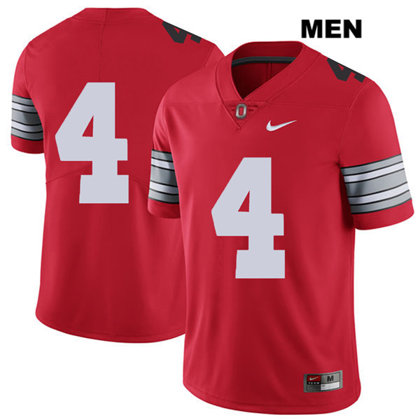 Ohio State Buckeyes Men's Chris Chugunov #4 Red Authentic Nike 2018 Spring Game No Name College NCAA Stitched Football Jersey UC19W51UD